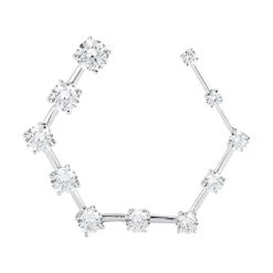 14K White Gold 11 Stone Diamond Journey Necklace 5.37ct