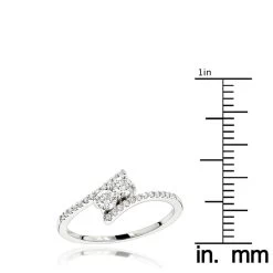 14K Yellow Gold 2 Stone Diamond Ladies Ring 0.4ct Love And Friendship Design -Fashion Accessories Shop 14k gold 2 stone diamond ladies ring 04ct love and friendship design rulerwh