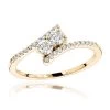 14K Yellow Gold 2 Stone Diamond Ladies Ring 0.4ct Love And Friendship Design -Fashion Accessories Shop 14k gold 2 stone diamond ladies ring 04ct love and friendship design ye