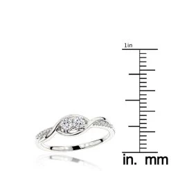 14K White Gold 2 Stone Infinite Love And Friendship Diamond Ring For Women 0.25ct -Fashion Accessories Shop 14k gold 2 stone infinite love and friendship diamond ring for women 025ct rulerwh