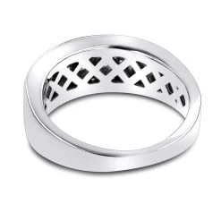 LUXURMAN Anniversary Ring 14K White Gold 3 Row Ladies Diamond Wedding Band 0.6ct 11 LUXURMAN Anniversary Ring 14K White Gold 3 Row Ladies Diamond Wedding Band 0.6ct -Fashion Accessories Shop 14k gold 3 row ladies diamond wedding band 06ct backwh