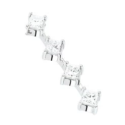 14K White Gold 4 Stone Diamond Journey Pendant 1.60ct