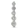 14K White Gold 5 Stone Round Diamond Journey Necklace 1ct