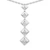 14K White Gold Unique 5 Stone Diamond Journey Pendant 0.25ct