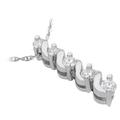 14K White Gold 5 Stone Diamond Journey Pendant 0.33ct 7 14K White Gold 5 Stone Diamond Journey Pendant 0.33ct -Fashion Accessories Shop 14k gold 5 stone diamond journey pendant 033ct p 28039 back white 20220426