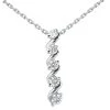 14K White Gold 5 Stone Diamond Journey Pendant 0.33ct -Fashion Accessories Shop 14k gold 5 stone diamond journey pendant 033ct p 28039 white 20220426