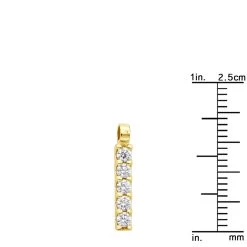 14K Yellow Gold Designer 5 Stone Diamond Journey Pendant 0.50ct -Fashion Accessories Shop 14k gold 5 stone diamond journey pendant 050ct p 28020 rulerye