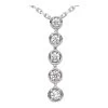 14K White Gold 5 Stone 4 Prong Set Diamond Journey Pendant 0.50ct -Fashion Accessories Shop 14k gold 5 stone diamond journey pendant 050ct p 28137 white 20220426