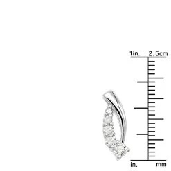 14K White Gold 5 Stone Diamond Journey Pendant 0.52ct -Fashion Accessories Shop 14k gold 5 stone diamond journey pendant 052ct p 28158 rulerwh