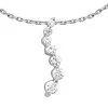 14K White Gold 7 Stone Diamond Journey Pendant 0.50ct