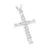 14K White Gold Baguette & Round Diamond Cross Necklace 0.35ct -Fashion Accessories Shop 14k gold baguette round diamond cross necklace 035ct p 26537 wh