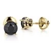14K Yellow Gold Black Diamond Earrings Prong Set Studs 1.25ct 2 14K Yellow Gold Black Diamond Earrings Prong Set Studs 1.25ct -Fashion Accessories Shop 14k gold black diamond earrings prong set studs 125ct p 6055 ye