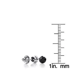 14K White Gold Black Diamond Stud Earrings Bezel Set 0.75ct 13 14K White Gold Black Diamond Stud Earrings Bezel Set 0.75ct -Fashion Accessories Shop 14k gold black diamond stud earrings bezel set 075ct p 6046 rulerwh