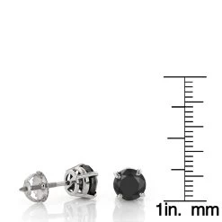 14K White Gold Black Diamond Stud Earrings Prong Set 2.00ct -Fashion Accessories Shop 14k gold black diamond stud earrings prong set 200ct p 6058 rulerwh