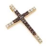 14K Yellow Gold White And Brown Diamond Cross Pendant 0.86ct -Fashion Accessories Shop 14k gold clear and brown diamond cross pendant 086ct p 6564 ye