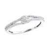 14K White Gold Cluster Diamond Ring For Women 0.31ct