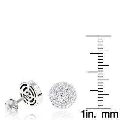 14K White Gold Cluster Diamond Stud Earrings 1.21ct -Fashion Accessories Shop 14k gold cluster diamond stud earrings 121ct p 6476 rulerwh