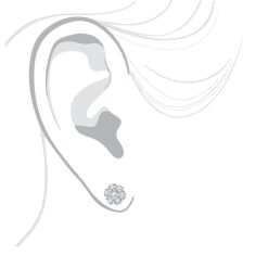 14K White Gold Cluster Flower Diamond Stud Earrings For Women 0.75ct By Luxurman -Fashion Accessories Shop 14k gold cluster flower diamond stud earrings for women 075ct by luxurman bodwh