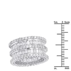 18K White Gold Designer Baguette Round Diamond Eternity Ring 7.8ct By Luxurman -Fashion Accessories Shop 14k gold designer baguette round diamond eternity ring 78ct by luxurman rulerwh