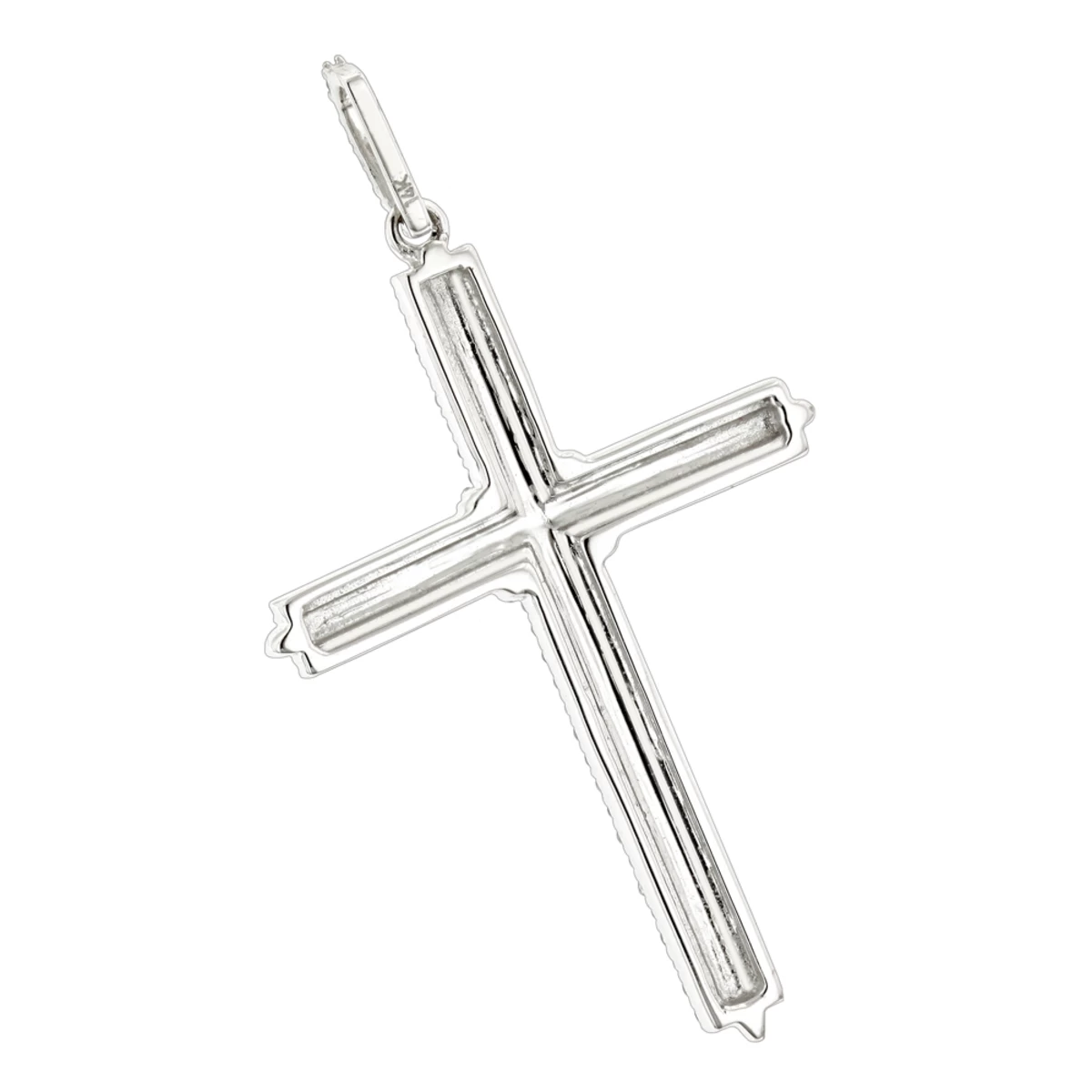 14K White Gold Designer Diamond Cross Pendant 0.42ct 6 14K White Gold Designer Diamond Cross Pendant 0.42ct - Image 4
