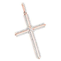 14K White Gold Designer Diamond Cross Pendant 0.42ct 10 14K White Gold Designer Diamond Cross Pendant 0.42ct -Fashion Accessories Shop 14k gold designer diamond cross pendant 042ct p 6554 ro