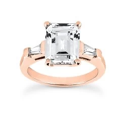 Affordable 3 Stone Baguette And Emerald Diamond Engagement Ring 14K White Gold -Fashion Accessories Shop 14k gold designer diamond engagement ring 037ct p 23269 rose 20220426