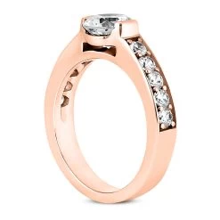 14K White Gold Designer Round Diamond Engagement Ring 0.60ct -Fashion Accessories Shop 14k gold designer diamond engagement ring 060ct p 26451 back rose 20220426