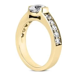 14K White Gold Designer Round Diamond Engagement Ring 0.60ct -Fashion Accessories Shop 14k gold designer diamond engagement ring 060ct p 26451 back yellow 20220426