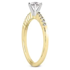 14K White Gold Designer Diamond Engagement Ring 0.60ct 1.8mm -Fashion Accessories Shop 14k gold designer diamond engagement ring 060ct p 26846 back yellow 20220426