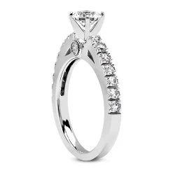14K White Gold Designer Diamond Engagement Ring 0.77ct 2.17mm -Fashion Accessories Shop 14k gold designer diamond engagement ring 077ct p 26442 back white 20220426