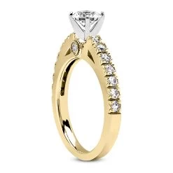 14K White Gold Designer Diamond Engagement Ring 0.77ct 2.17mm -Fashion Accessories Shop 14k gold designer diamond engagement ring 077ct p 26442 back yellow 20220426