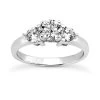14K White Gold 3 Stone Diamond Engagement Ring 0.80ct -Fashion Accessories Shop 14k gold designer diamond engagement ring 080ct p 26377 white 20220426