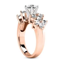 14K White Gold Designer Prong Set Diamond Engagement Ring 0.86ct -Fashion Accessories Shop 14k gold designer diamond engagement ring 086ct p 26465 back rose 20220426