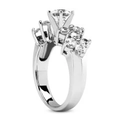 14K White Gold Designer Prong Set Diamond Engagement Ring 0.86ct -Fashion Accessories Shop 14k gold designer diamond engagement ring 086ct p 26465 back white 20220426