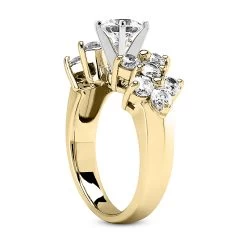 14K White Gold Designer Prong Set Diamond Engagement Ring 0.86ct -Fashion Accessories Shop 14k gold designer diamond engagement ring 086ct p 26465 back yellow 20220426