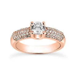 14K White Gold Designer Diamond Engagement Ring 1.33ct -Fashion Accessories Shop 14k gold designer diamond engagement ring 133ct p 26467 rose 20220426