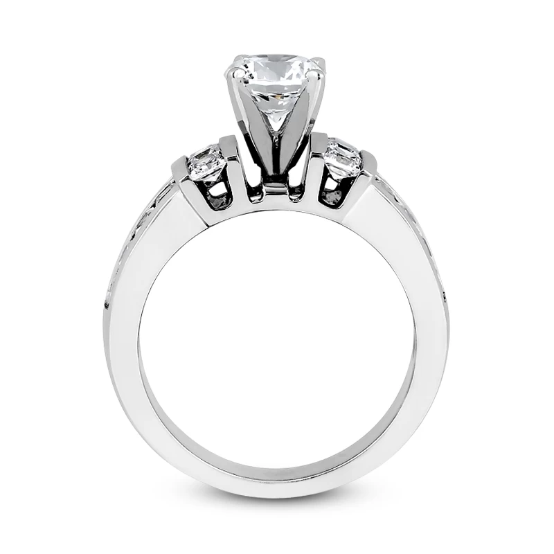 14K White Gold Designer Diamond Engagement Ring 1.60ct 11 14K White Gold Designer Diamond Engagement Ring 1.60ct - Image 9
