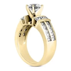 14K White Gold Designer Diamond Engagement Ring 1.60ct 15 14K White Gold Designer Diamond Engagement Ring 1.60ct -Fashion Accessories Shop 14k gold designer diamond engagement ring 160ct p 27057 back yellow 20220426