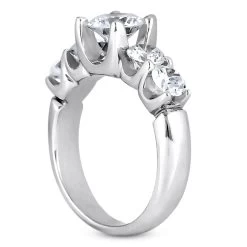 14K White Gold Designer Diamond Engagement Ring 1.85ct 4.20mm -Fashion Accessories Shop 14k gold designer diamond engagement ring 185ct p 26281 back white 20220426