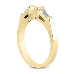 14K White Gold Baguette Diamond Engagement Ring Band 0.12ct -Fashion Accessories Shop 14k gold designer diamond engagement ring band 012ct p 23263 back yellow 20220426