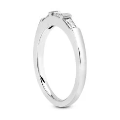 14K White Gold Baguette Diamond Engagement Ring Band 0.23ct -Fashion Accessories Shop 14k gold designer diamond engagement ring band 023ct p 23063 back white 20220426