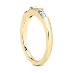 14K White Gold Baguette Diamond Engagement Ring Band 0.23ct -Fashion Accessories Shop 14k gold designer diamond engagement ring band 023ct p 23063 back yellow 20220426