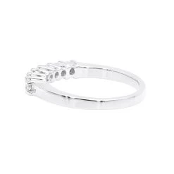 14K White Gold 7 Stone Designer Diamond Engagement Ring Band 0.25ct -Fashion Accessories Shop 14k gold designer diamond engagement ring band 025ct p 26205 backwh