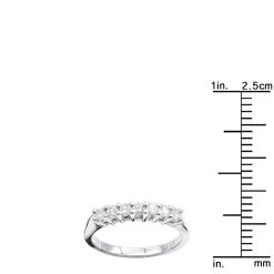14K White Gold 7 Stone Designer Diamond Engagement Ring Band 0.25ct -Fashion Accessories Shop 14k gold designer diamond engagement ring band 025ct p 26205 rulerwh