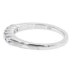 14K White Gold Designer Prong Set Diamond Engagement Ring Band 0.25ct -Fashion Accessories Shop 14k gold designer diamond engagement ring band 025ct p 26215 backwh