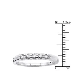 14K White Gold Designer Prong Set Diamond Engagement Ring Band 0.25ct -Fashion Accessories Shop 14k gold designer diamond engagement ring band 025ct p 26215 rulerwh