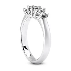 14K White Gold 5 Stone Diamond Engagement Ring Band 0.30ct -Fashion Accessories Shop 14k gold designer diamond engagement ring band 030ct p 26331 back white 20220426