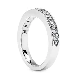 14K White Gold Prong Set Diamond Engagement Ring Band 0.39ct -Fashion Accessories Shop 14k gold designer diamond engagement ring band 039ct p 26401 back white 20220426