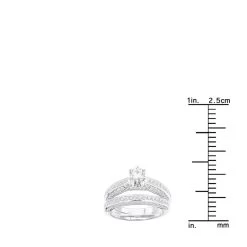 14K White Gold Designer Prong Set Diamond Engagement Ring Set 1.60ct -Fashion Accessories Shop 14k gold designer diamond engagement ring set 160ct p 26313 ruler