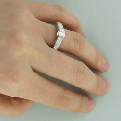 14K White Gold Designer Diamond Engagement Ring Setting .45ct -Fashion Accessories Shop 14k gold designer diamond engagement ring setting 45ct p 6745bod